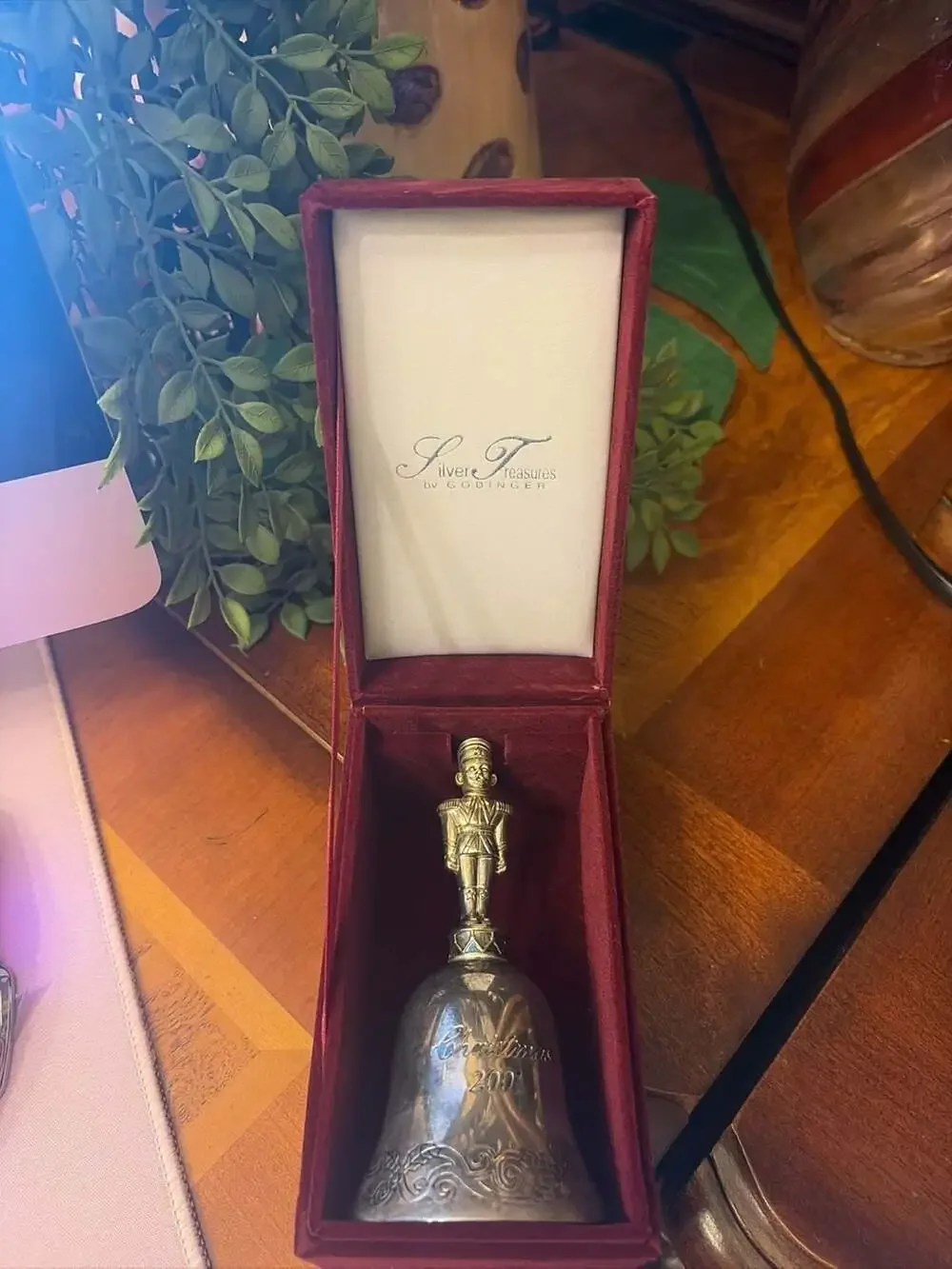 Silver Treasures by Godinger 2001 Christmas Nutcracker Soldier Silverplate Bell